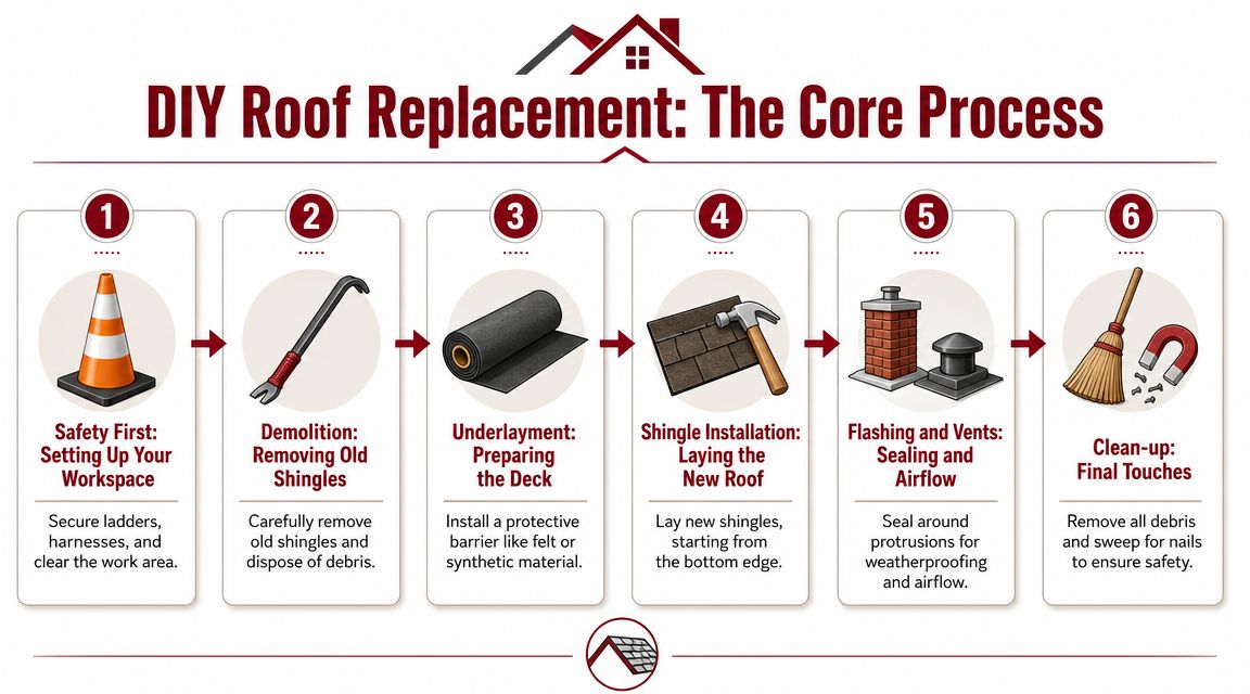 The Core Process Removing Old Materials and Installing Your New Roof