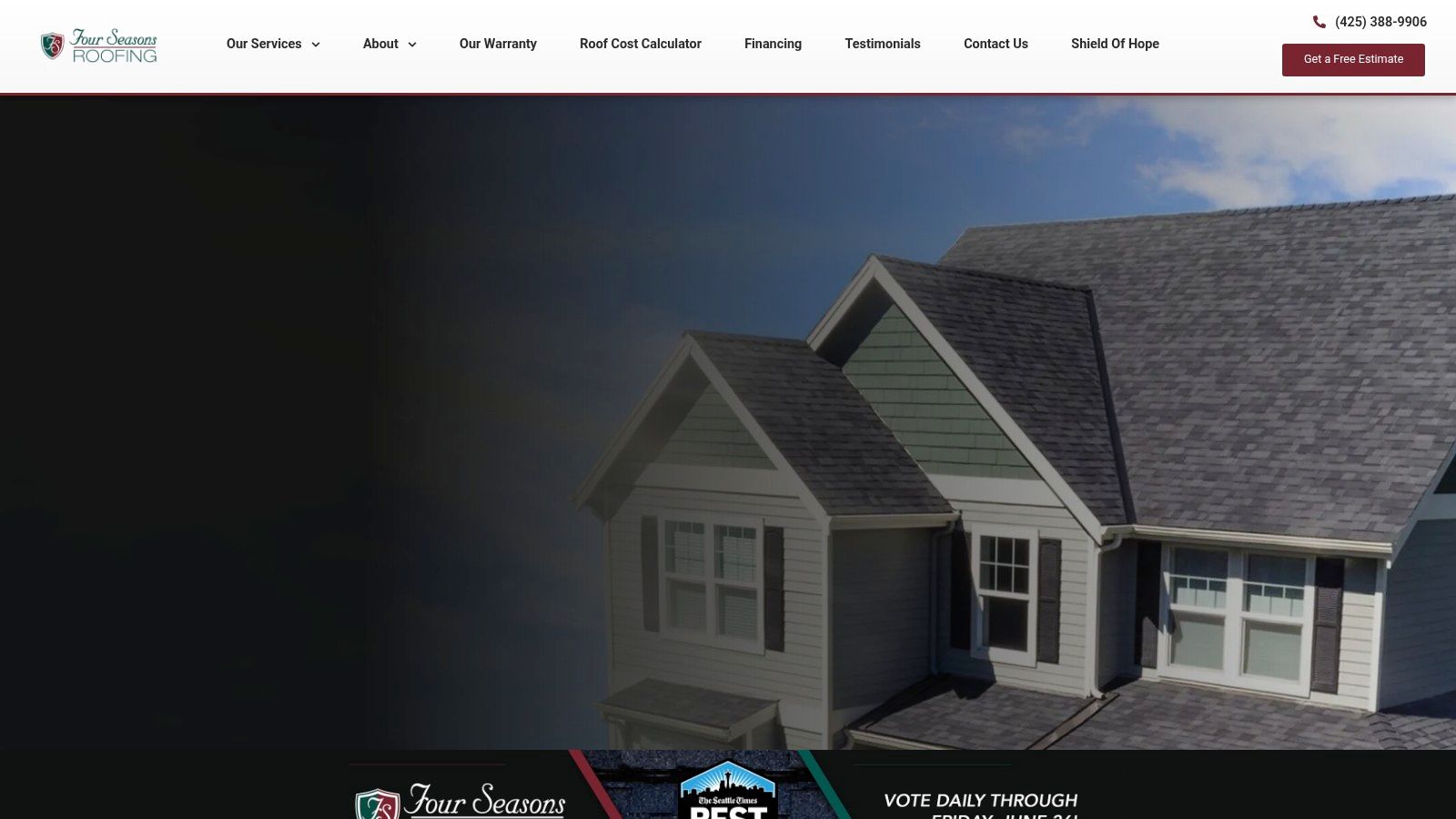 Screenshot from https://www.fourseasonsroofing.com